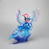 Pokémon Ash-Greninja Water Shuriken Diorama Statue - Dynamic Water & Crystal FX Action Figure - Collectible Anime Desk Statue & Gaming Setup Display - 23CM