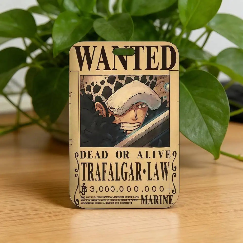 Anime Pirate Wanted Poster Luggage Tag - Vintage Monkey D Luffy Gear 5 Bounty Card - Retro Vinsmoke Sanji & Nico Robin Travel ID Bag Tag - Nostalgic Manga Fan Gift for Backpack, Suitcase & Keychain