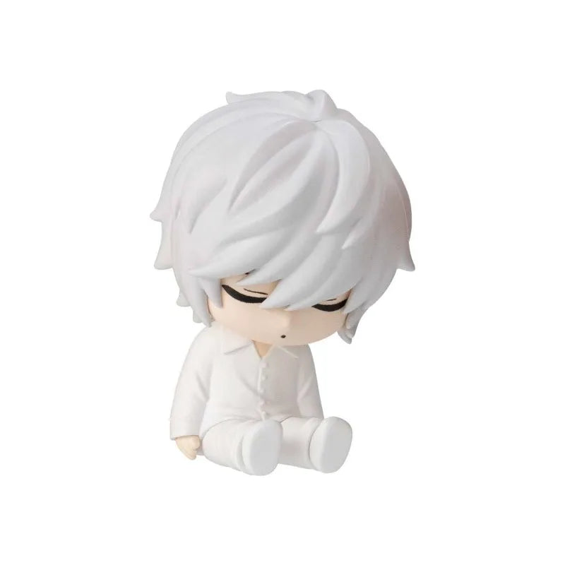 Anime Sleeping Chibi Figure Set - Cute Mini L Lawliet, Light Yagami, Misa Amane & Near Sleeping Statue - Kawaii Desktop PVC Model Toy Collection - Cool Otaku Gift for Bedroom Display