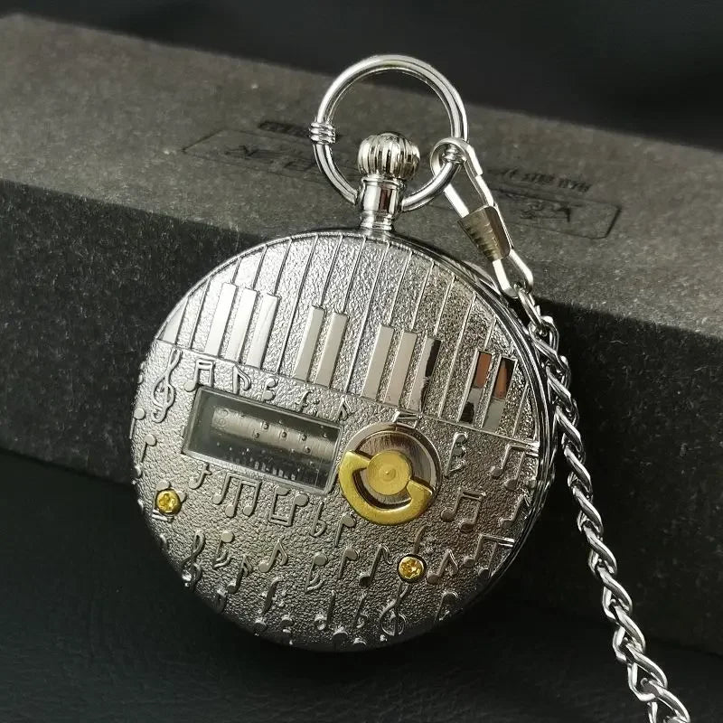 Star Wars Death Star Musical Pocket Watch – 2-in-1 Quartz Timepiece & Wind-Up Music Box