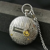 Star Wars Death Star Musical Pocket Watch – 2-in-1 Quartz Timepiece & Wind-Up Music Box