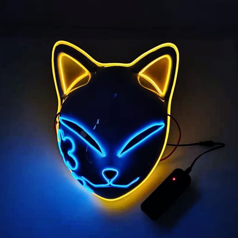 Demon Slayer Cosplay Glowing Mask