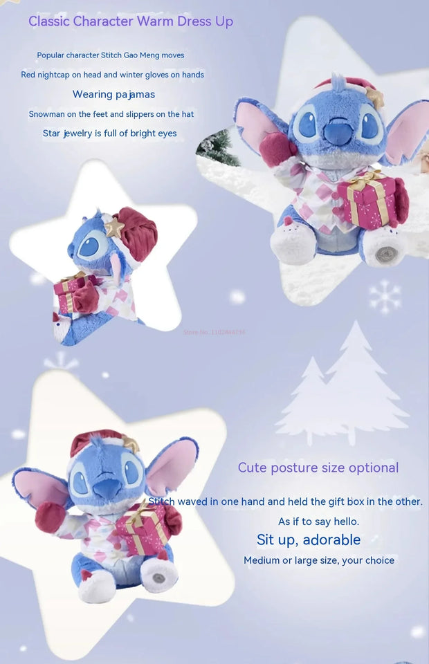 Genuine Disney Stitch Plush Doll – Kawaii Soft Stuffed Toy, Winter & Christmas Gift for Kids
