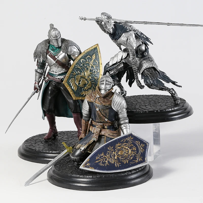 Dark Souls Elite Knight Collection - Faraam Knight, Artorias the Abysswalker, & Black Knight PVC Action Figures - Premium 1/10 Scale Game Statues