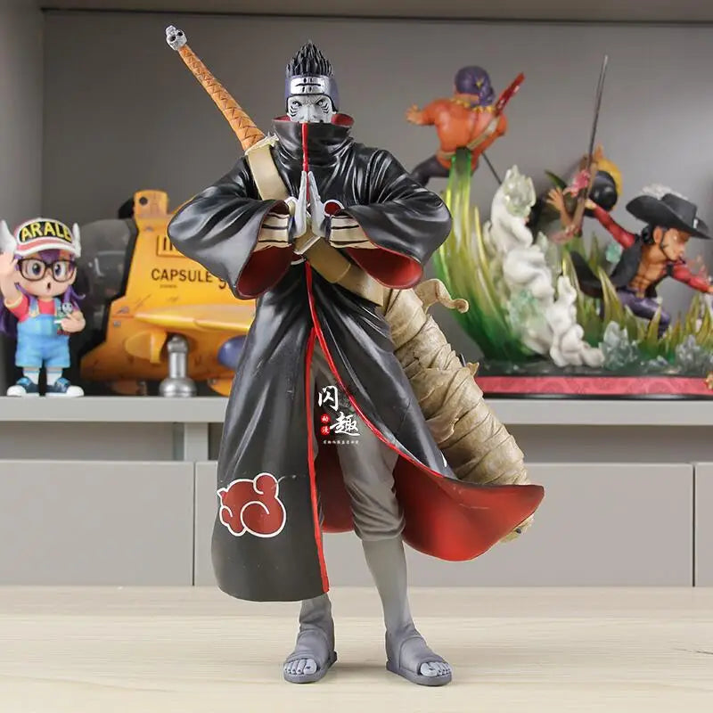 Premium Anime Rogue Shark Warrior Collectible Statue - High-Detail Shark Ninja Action Figure - Elite Cloud Cloak Rogue PVC Figure with Massive Bandage Wrapped Sword - Gift for Manga Fans, PC Setup & Shelf Display - (10CM)
