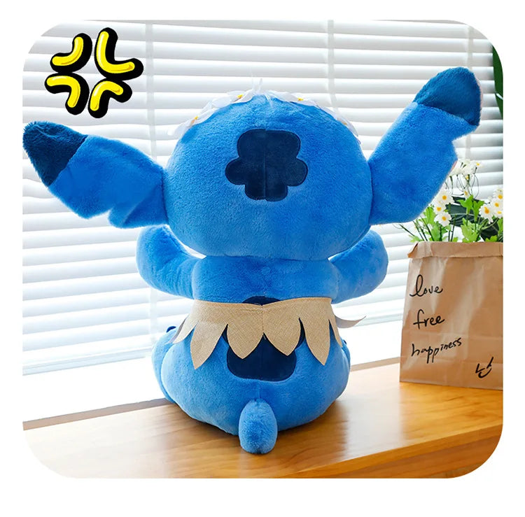 70cm Big Stitch Plush – Disney Soft Doll, Summer Grass Skirt Angel Toy for Kids