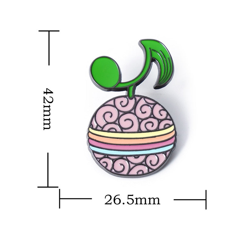 ONE PIECE Devil Fruit Lapel Pins Brooches