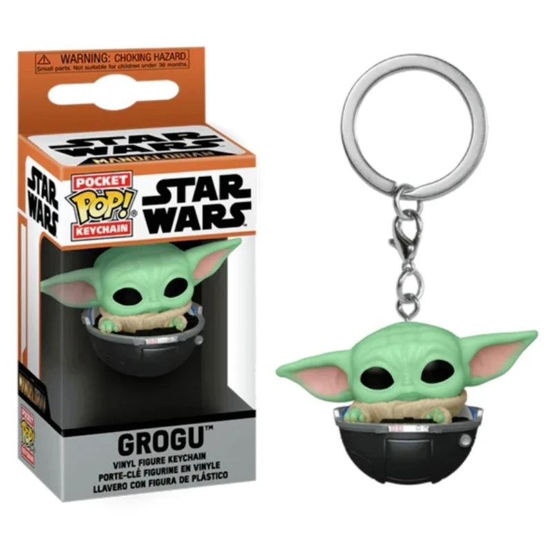 Star Wars Mini Figure Keychains - 29 Styles Featuring Baby Yoda (Grogu), The Mandalorian, Darth Vader, & Boba Fett - Premium Funko-Style Pocket Collectibles & Fan Gifts