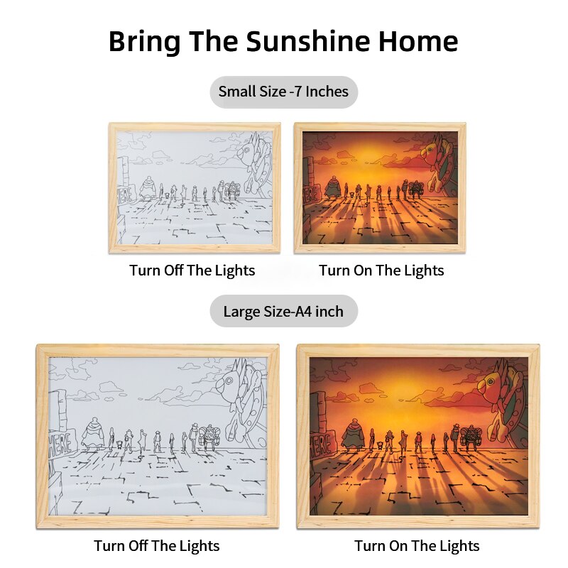 One Piece Luminous Hanging Painting Frame