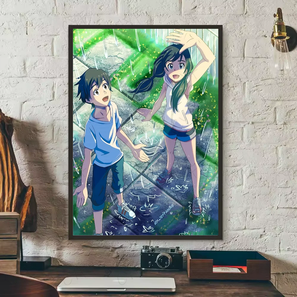 Weathering With You Canvas Poster Collection - Tenki no Ko Anime Art Prints - Makoto Shinkai Cinematic Wall Decor for Bedroom, Living Room & College Dorm