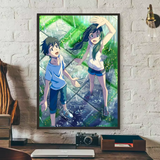 Weathering With You Canvas Poster Collection - Tenki no Ko Anime Art Prints - Makoto Shinkai Cinematic Wall Decor for Bedroom, Living Room & College Dorm
