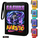 Anime Rogue Ninja Zippered Trading Card Binder - 9-Pocket PU Leather TCG Collector Folder Album with Wrist Strap & Red Cloud Graphic - Portable Storage Case for Pokemon, MTG, Yu-Gi-Oh & Sports Cards