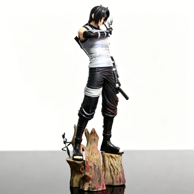 Premium Anime Shadow Ninja Collectible Statue - High-Detail Shadow Operative Warrior Action Figure - Elite Assassin PVC Figure with Katana Sword, Mask & Flame Base - Gift for Manga Fans, PC Setup & Shelf Display - (23CM)