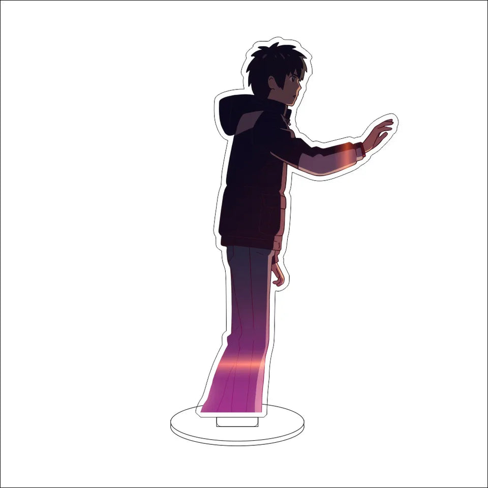 Your Name Anime Acrylic Standee Collection - Premium Taki & Mitsuha Timeline Variant Figures - Kimi no Na wa Kataware-doki Twilight Desk Decor - Romantic Manga Fan Gift Set for Bookshelf, Desk & Room Display
