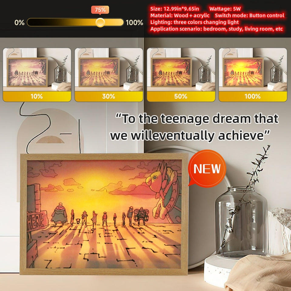 One Piece Luminous Hanging Painting Frame