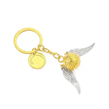 Harry Potter Golden Snitch Keychain - Handcrafted Quidditch Seeker Pendant & Backpack Accessory - Vintage Movie Replica Jewelry Gift