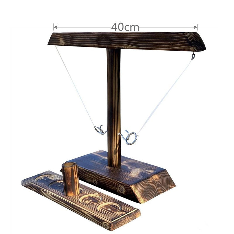 Wooden Fast-paced Ring Toss Hooks