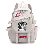 Anime Tactical Buckle Canvas Backpack - Leaf Village & Anbu Mask Graphic School Bookbag with Laptop Sleeve - Aesthetic Multi-Pocket Travel Rucksack for Students & Anime Fans