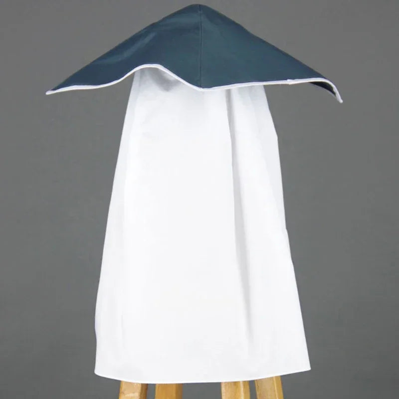 Naruto Hokage Cosplay Hat - Leaf Village Fire Shadow Conical Kasa Hat - Red & White Anime Straw Hat with Side Veils for Cosplay, Conventions & Costume Parties