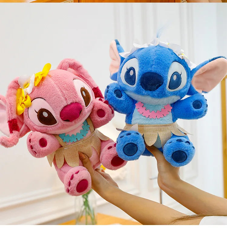70cm Big Stitch Plush – Disney Soft Doll, Summer Grass Skirt Angel Toy for Kids