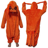 Naruto Kurama Nine-Tails Plush Kigurumi Onesie - Ultra-Soft Fleece Anime Pajamas with Hood & Tails - Unisex Cosplay Jumpsuit for Loungewear, Conventions & Halloween