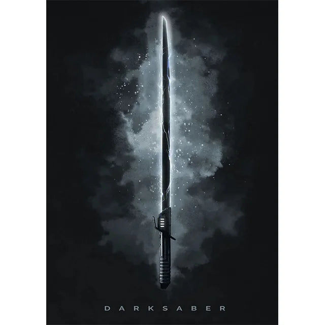 Star Wars Lightsaber Canvas Wall Art - Iconic Jedi & Sith Weaponry Prints - Minimalist Sci-Fi Movie Decor for Home, Office, or Game Room - Kylo Ren, Ahsoka Tano & Obi-Wan Editions