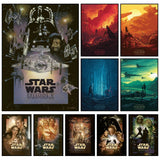 Star Wars Saga Canvas Wall Art – Retro Movie Posters & Minimalist Aesthetic Prints for Home Decor