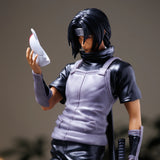 Naruto Itachi Uchiha ANBU Action Figure - Tactical Black Ops Statue with Sword & ANBU Mask - Collectible Anime Desk Figure - 28CM