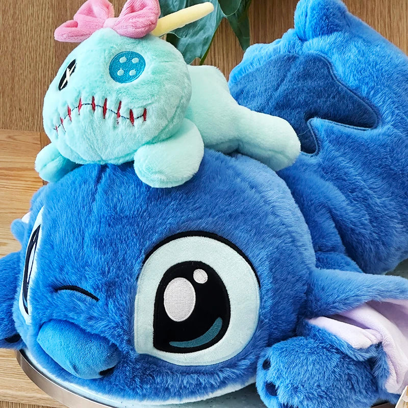 53cm Disney Stitch Lying Plush – Kawaii Stuffed Toy Pillow, Perfect Birthday Gift for Kids or Her