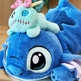 53cm Disney Stitch Lying Plush – Kawaii Stuffed Toy Pillow, Perfect Birthday Gift for Kids or Her