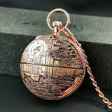 Star Wars Death Star Musical Pocket Watch – 2-in-1 Quartz Timepiece & Wind-Up Music Box