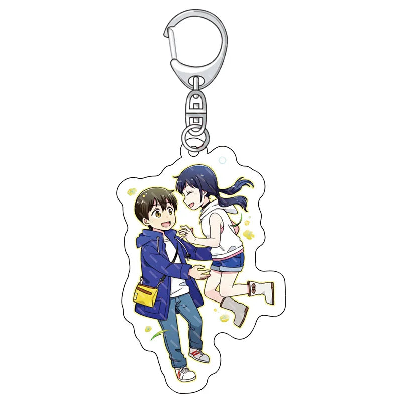 Weathering With You Chibi Acrylic Keychain Collection - Hodaka & Hina Cute Anime Couple Charm Set - Clear Double-Sided Pendant Keyring for Bags, Ita Bags & Anime Fans