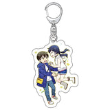Weathering With You Chibi Acrylic Keychain Collection - Hodaka & Hina Cute Anime Couple Charm Set - Clear Double-Sided Pendant Keyring for Bags, Ita Bags & Anime Fans