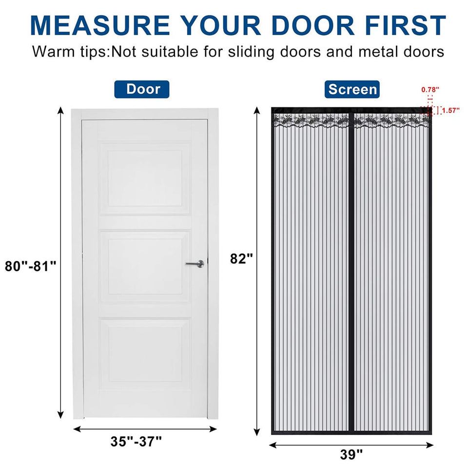 Automatic Closing Magnetic Mesh Curtain