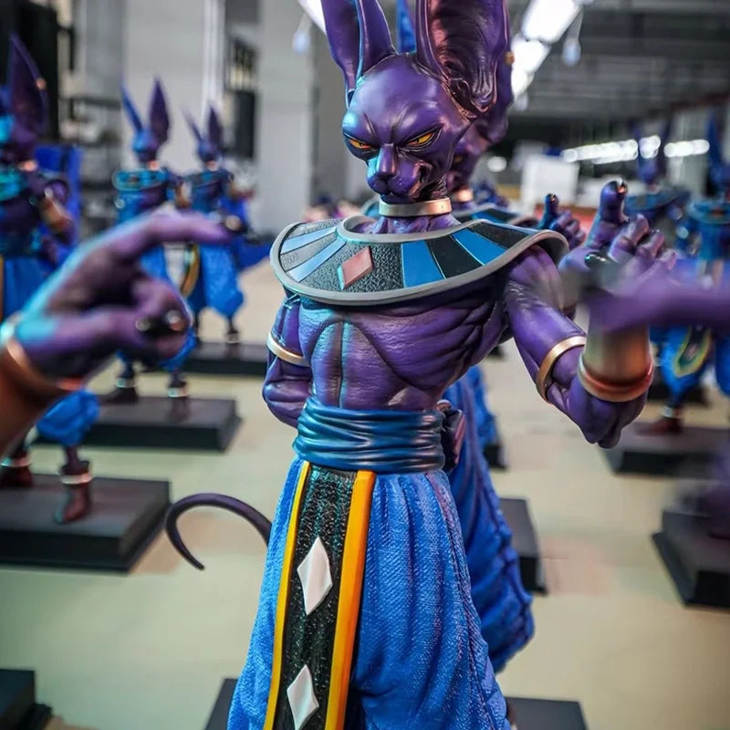 Anime God of Destruction Scale Figure - Premium Lord Beerus Purple Cat Resin Statue - Large Collectible Dragon Universe Action Model - High-Fidelity Manga Collector Gift for Shelf & Gaming Desk Display - (53CM)