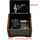 "You Belong With Me" Hand-Crank Wooden Music Box - Taylor Swift Inspired Fan Souvenir - Laser-Engraved Lyrics & Portrait - Limited Edition Musical Keepsake Gift