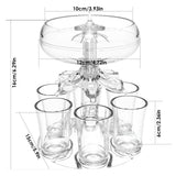 6-Shot Glasses Wine Whiskey Dispenser Bar