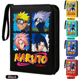 Anime Rogue Ninja Zippered Trading Card Binder - 9-Pocket PU Leather TCG Collector Folder Album with Wrist Strap & Red Cloud Graphic - Portable Storage Case for Pokemon, MTG, Yu-Gi-Oh & Sports Cards