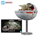 Bandai Original Star Wars: The Mandalorian Grogu Model Kit - Genuine 1/12 Scale Baby Yoda Action Figure with Hover Pram - Premium Grogu Collection Toys & Gifts