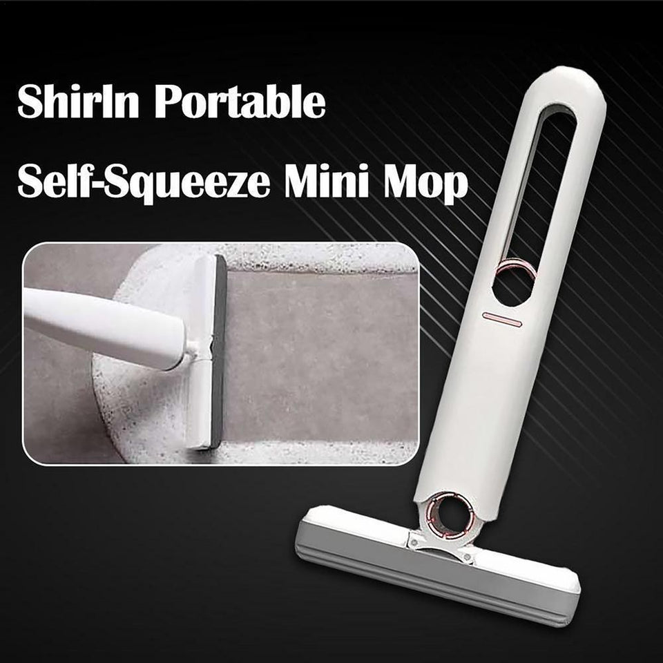 Portable Mini Squeeze Cleaning Mop (with 2 pcs head foam)