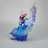 Pokémon Ash-Greninja Water Shuriken Diorama Statue - Dynamic Water & Crystal FX Action Figure - Collectible Anime Desk Statue & Gaming Setup Display - 23CM