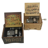 Stranger Things Alphabet Wall Hand-Crank Music Box - Vintage Laser-Engraved Wooden Keepsake - Classic Sci-Fi Mystery Movie Souvenir & Collector’s Gift