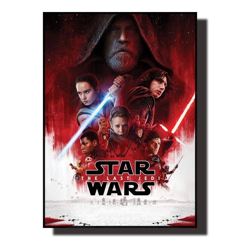 Star Wars Saga Canvas Wall Art – Retro Movie Posters & Minimalist Aesthetic Prints for Home Decor