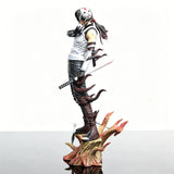 Premium Anime Shadow Ninja Collectible Statue - High-Detail Shadow Operative Warrior Action Figure - Elite Assassin PVC Figure with Katana Sword, Mask & Flame Base - Gift for Manga Fans, PC Setup & Shelf Display - (23CM)