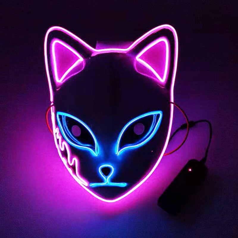 Demon Slayer Cosplay Glowing Mask