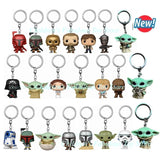 Star Wars Mini Figure Keychains - 29 Styles Featuring Baby Yoda (Grogu), The Mandalorian, Darth Vader, & Boba Fett - Premium Funko-Style Pocket Collectibles & Fan Gifts