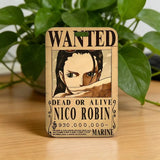 Anime Pirate Wanted Poster Luggage Tag - Vintage Monkey D Luffy Gear 5 Bounty Card - Retro Vinsmoke Sanji & Nico Robin Travel ID Bag Tag - Nostalgic Manga Fan Gift for Backpack, Suitcase & Keychain