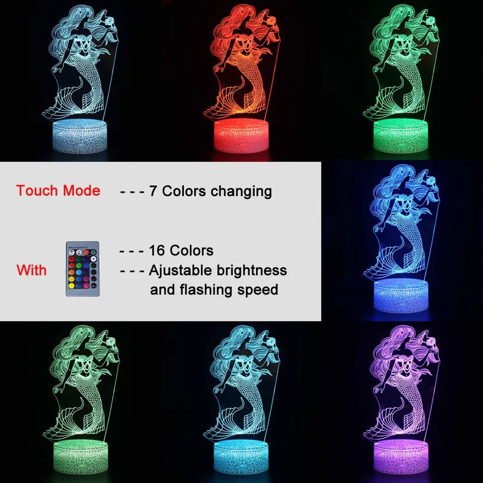 The Little Mermaid - Acrylic Night Light
