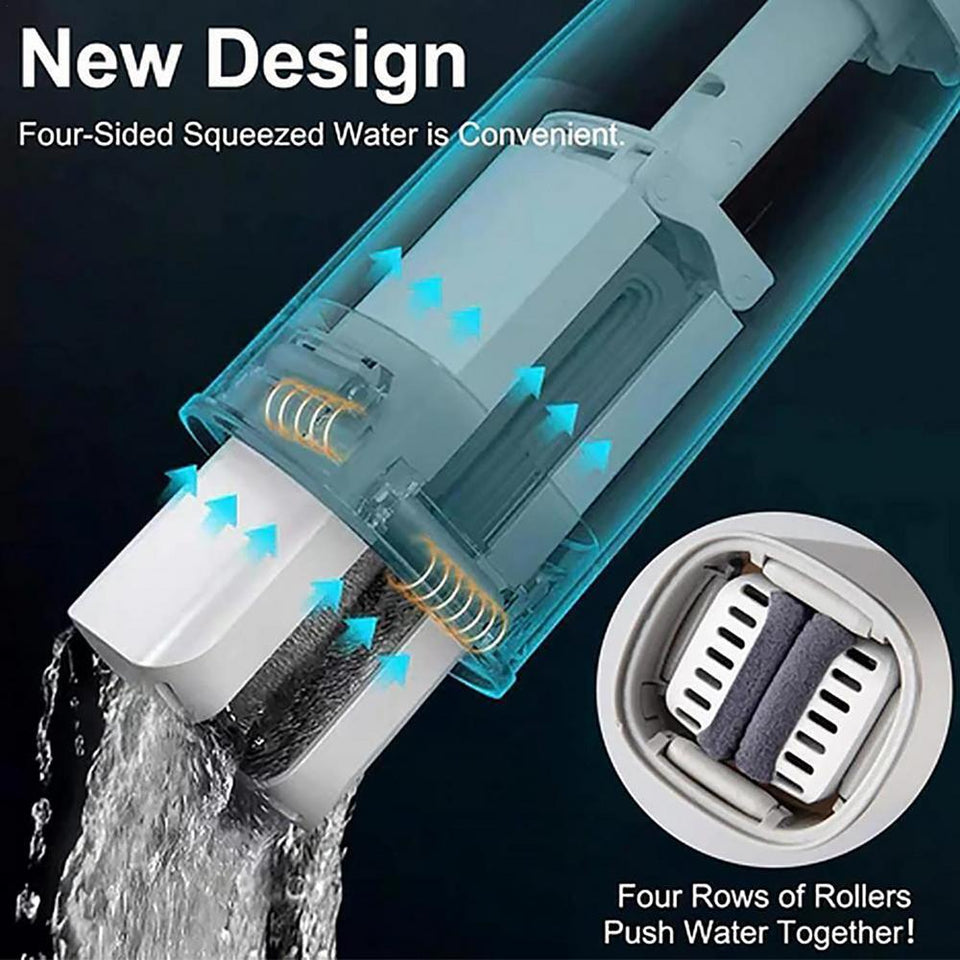Portable Mini Squeeze Cleaning Mop (with 2 pcs head foam)