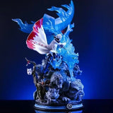 Naruto Kakashi Hatake Sixth Hokage Diorama Statue - Lightning Hound Chidori Chakra Effect Statue - Collectible Anime Desk Figure & Display Centerpiece - 22CM